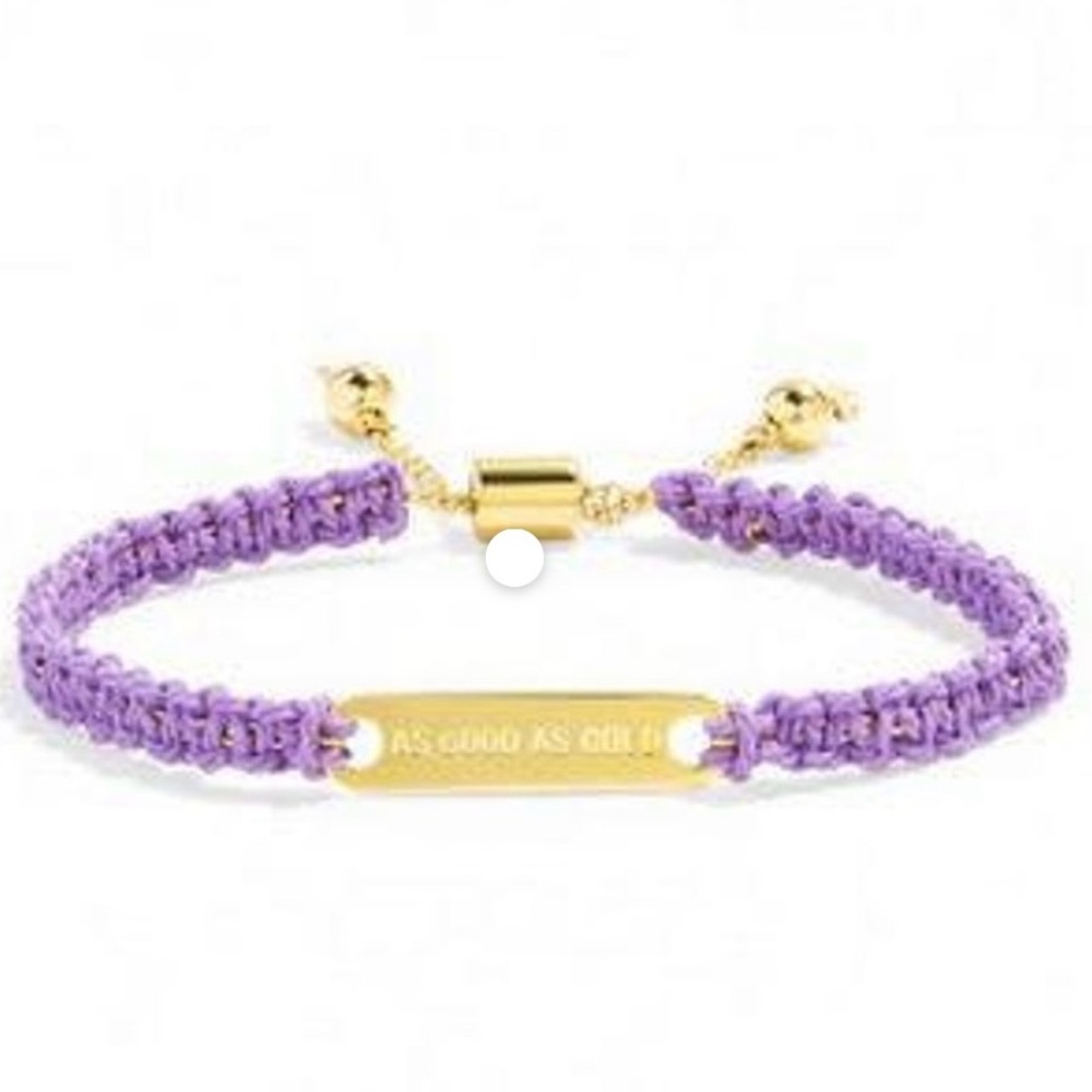 New BaubleBar Purple ‘As Good As Gold’ Bracelet X Megan Runser